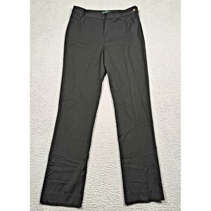 ralph lauren women's pants Black straight career‎ side zip slacks size 8